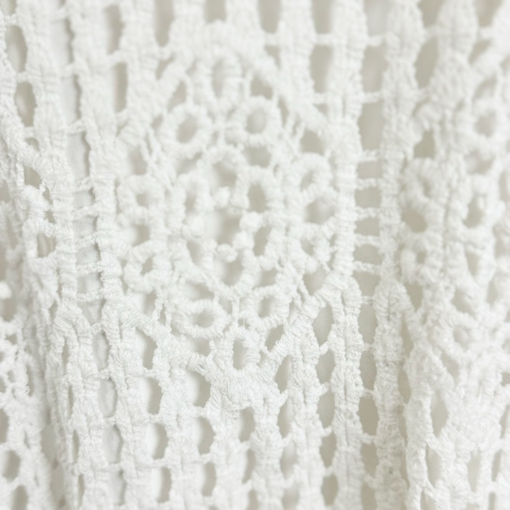 (SHELL) La Blanca White Crochet Swim Coverup - Picture 9 of 13